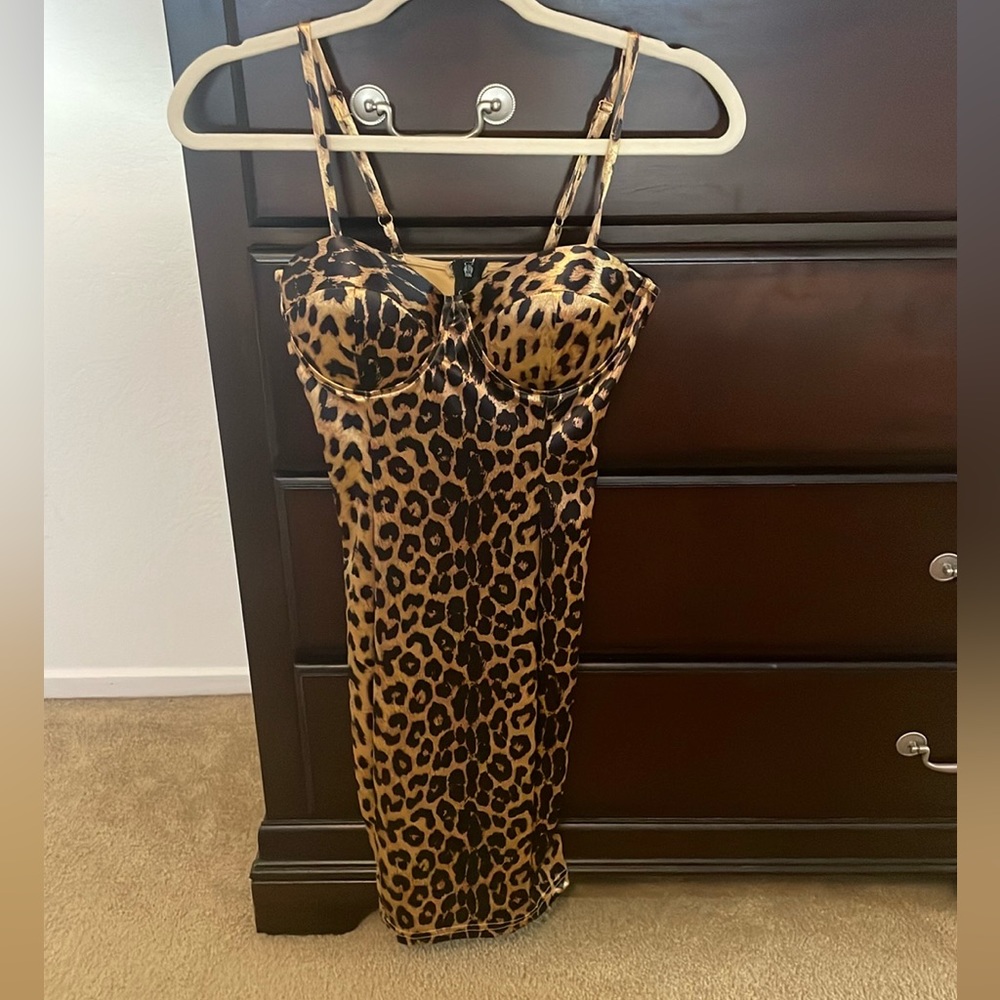 Shein Satin bustier dress.